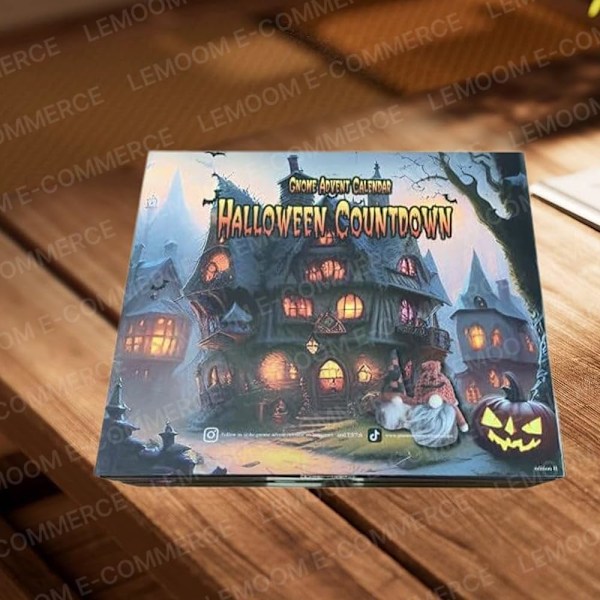 2024 Halloween-nisse julekalender, 2024 Halloween julekalender, Halloween julekalender med 31 samlefigurer, Halloween nedtællingskalender (1 stk)