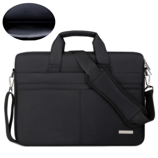 Laptop bag case Shoulder handbag Notebook bag Briefcases for 13.3 14 15.6 17.3 inch Macbook Air Pro HP Huawei Asus Dell Model1-black
