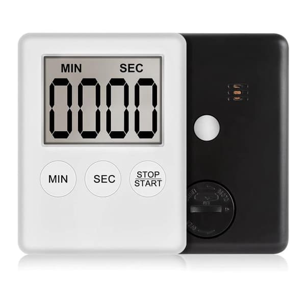Digital Timer med Magnet - Köksklocka Vit white