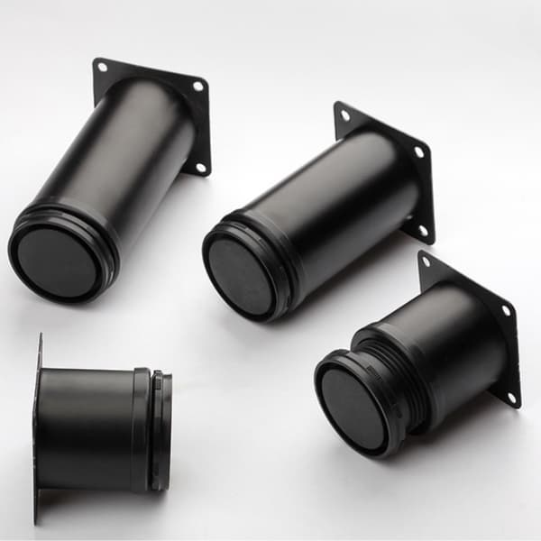 Justerbare, runde møbelben i rustfrit stål Skabsbord S Sort(bt) Black 50MM
