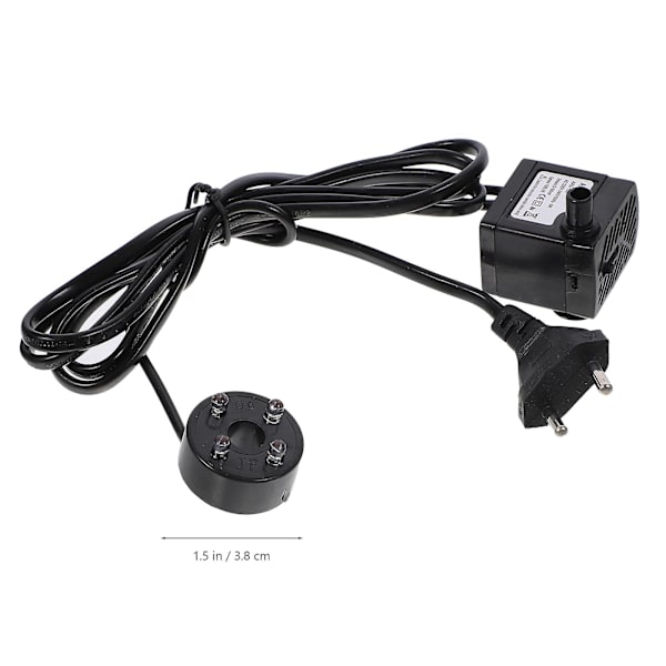 3w kraftfull nedsänkbar vattenpump med LED-ljus justerbart vattenflöde för fontäner dammar akvarium fisk tank staty med Eu-kontakt Black