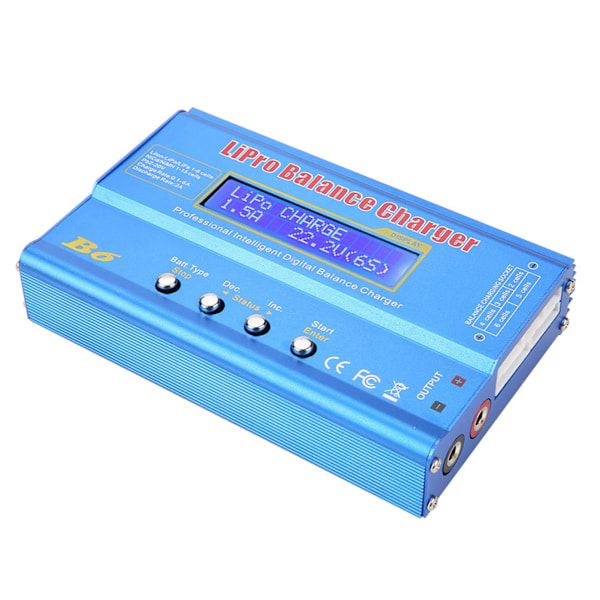 80W LCD Digital Balansladdare Urladdare för LiPo NiMH RC Batteri (EU-kontakt)