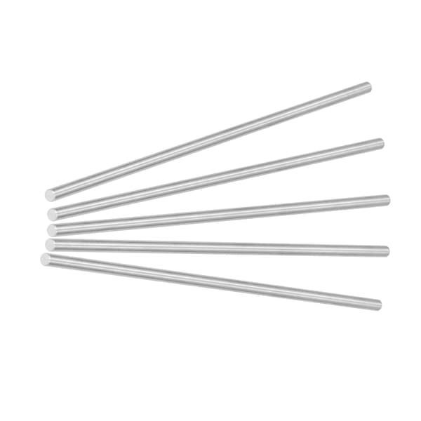 5 Bar Rustfrit Stål Rund Lige Aksel Stang 6mm Robot Legetøj Tilbehørssæt DIY4100-0006-0300