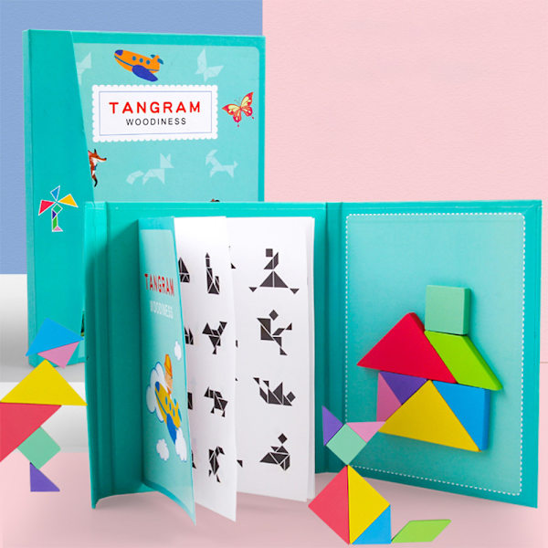 Conikus Tangrams för barn Trä Tangram Magnetiskt Pussel