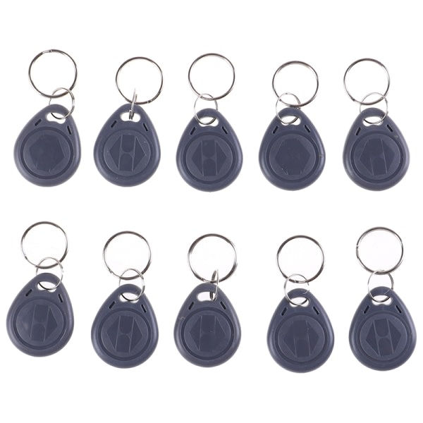10 st T5577 Dupliceringstag Kopia 125kHz RFID-tagg Nyckelring Grå One Size