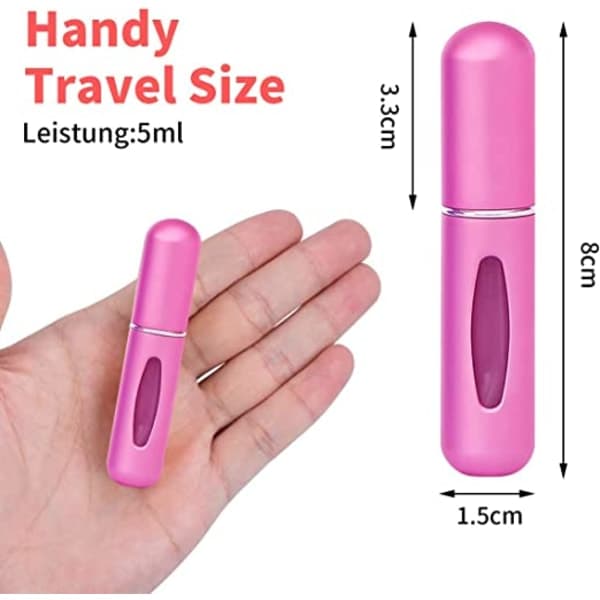 4 parfymeforstøvende flasker 5 ml mini påfyllbar spray bærbar li
