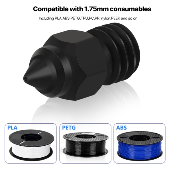 Härdat stålnmunstycke för CR6SE, Endrt3 Endrt3pro, Endrt3v2, Ender5, Ender5Pro, Ender5Plus, CR10 0.01 0.2mm