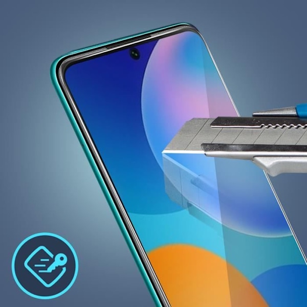 Skärmskydd Huawei P smart 2021 härdat glas 9H ultra-resistent transparent vit
