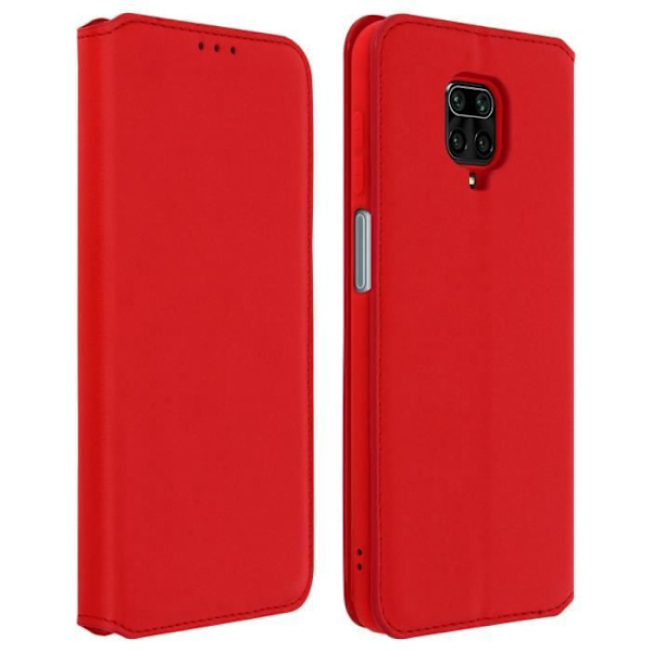 Kotelo Xiaomi Redmi Note 9S/Note 9 Pro/Note 9 Pro Max Stand Folio - Punainen Punainen