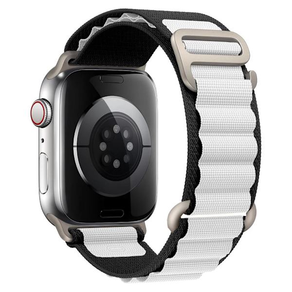 Alpin loop för Apple Watch band 49mm 44mm 40mm 45mm 41mm 42mm 38mm 49 44 45 mm armband iWatch series 7 6 3 se 8 Ultra 49 band svart vit black white 38mm 40mm 41mm