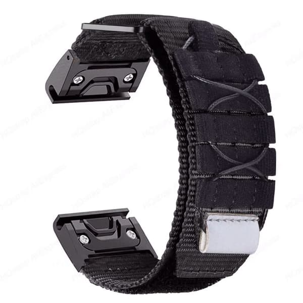 Nylon Loop Rem Armbånd SORT TIL GARMIN 26MM TIL sort[qb] For Garmin 26mm-For Garmin 26mm black