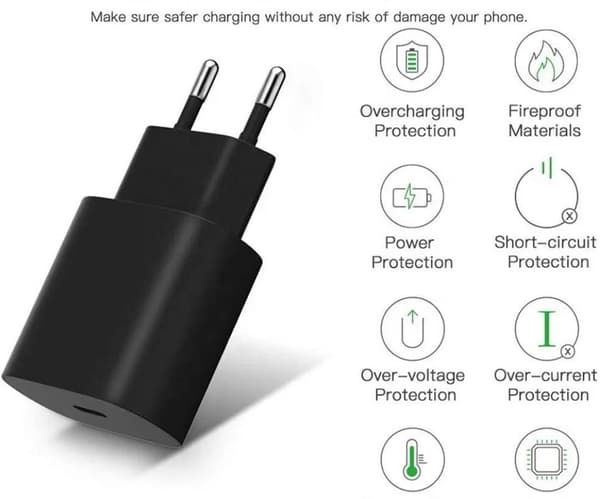 Samsung Hurtiglader 25W + 2m Kabel – PD 3.0, Sort