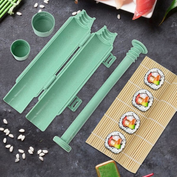 Sushi Maker-set, Sushi Maker Roll, Sushi Bazooka, Sushi Maker, Sushi Maker, Sushiformar för Nybörjare, med Bambumatta och Duk, Kökstillbehör