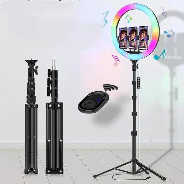 Ringlys - Rgb ringlys USB-drevet lys for selfie og direktesending