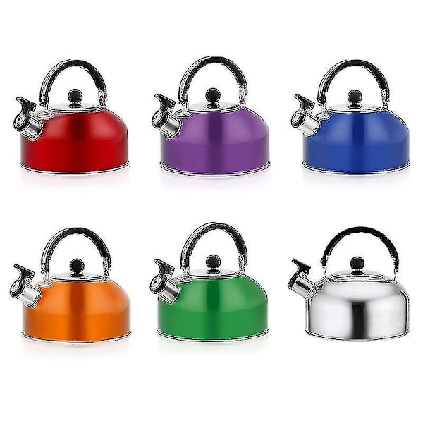 3L Whistling Kettle in Stainless Steel for Induction Hob, Gas Hob, Teapot, Kitchen Utensils, Chaleira Whistling Kettle Blue