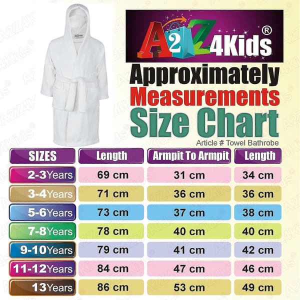 Badehåndkle med hette til barn, 100 % bomullsfrotté badekåpe for gutter og jenter White 7-8 Years