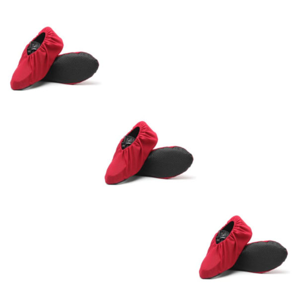 1/2/3/5 mustaa kenkäsuojaa - Uudelleenkäytettävät ja liukumattomat Helppo pestä viininpunainen L Koot 44-50 wine red L Sizes 44-50 3PCS