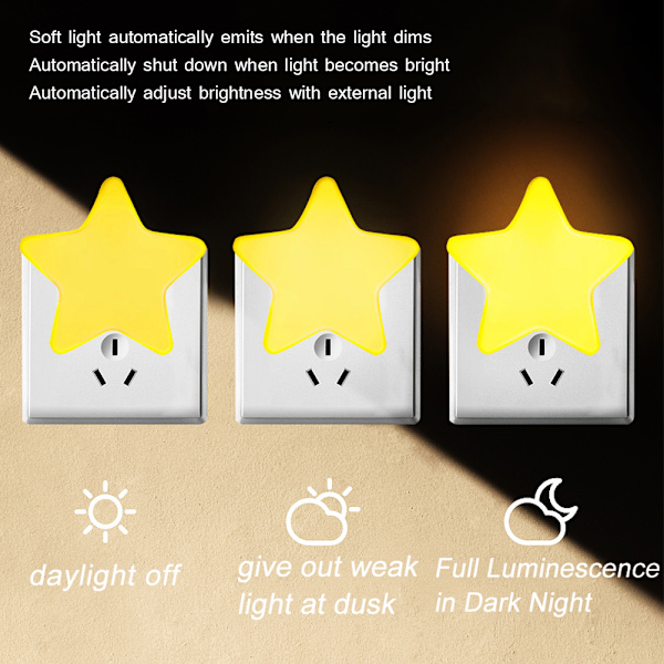 LED nattlampe med sensorstyring Mini Star LED Kreativ stjernelampe til soverommet