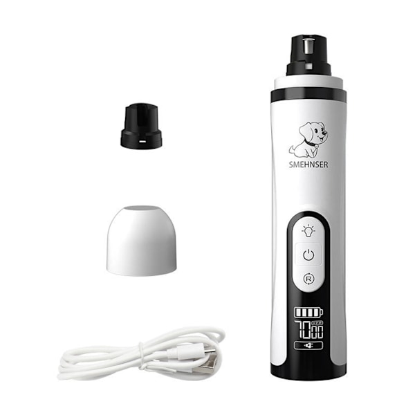 Hunde neglesliper lys stille elektrisk kjæledyr negletrimmer tånegl sliper for små mellomstore hunder og katter