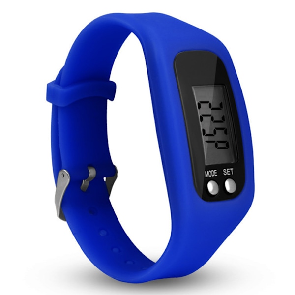 Klocka med LCD-skärm Enkel användning Promenad Fitness Tracker Armband Digital Stegräknare Purple