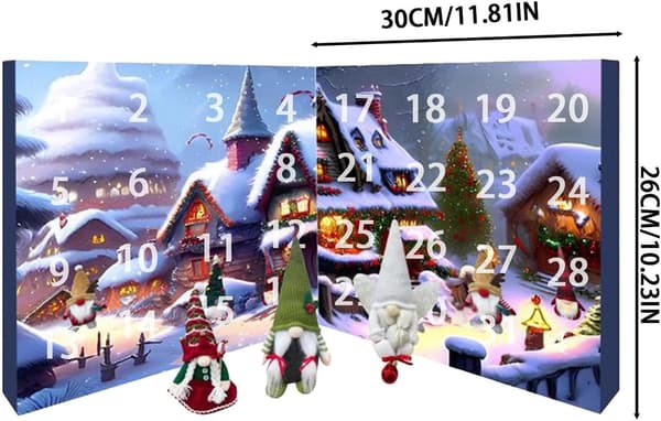 Julkalender 2024 med tomtar, Julkalender 2024, 24-dagars julkalender med samlarobjekt av tomtenissar
