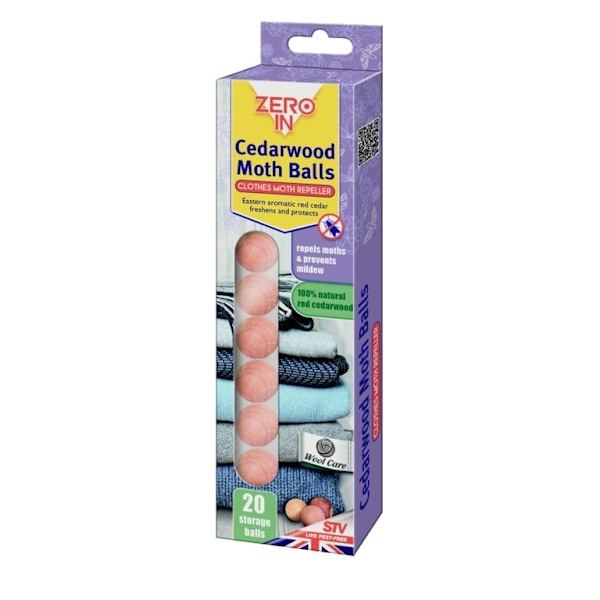 Zero in Cedar Clothes Moth Repeller Balls (Pack of 20) A Red Red One Size