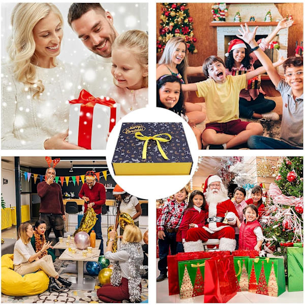 Återfyllningsbar Julkalender med Nedräkning 24 Dagar | Återfyllningsbar Julgåvobox, 24 Dagar Julkalender i Kartong med Nummererade Boxar
