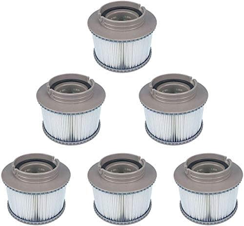 6-pak erstatningsfilter til MSpa FD2089, filterpatron til swimmingpools og spabade (bt)