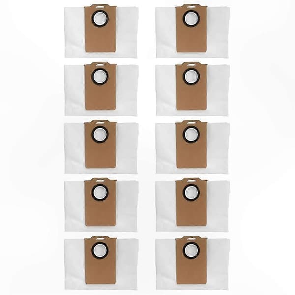 Støvpose til Dreame Mova E20 Plus, Proscenic Q8 Max, Trouver E20 Pro Plus, Honor Choice R3 Plus Støvsuger [DB] Hvid White 10PCS