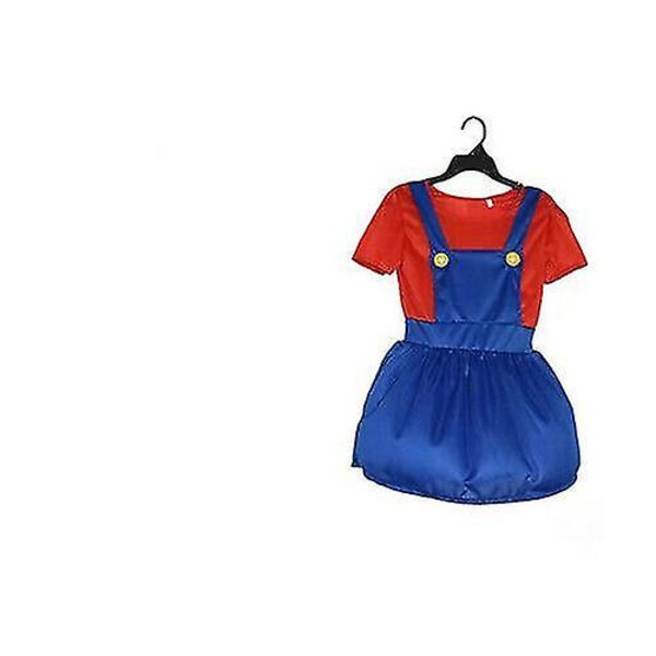 Halloween-lastenvaatteet lapsille, aikuisille, unisex, Super Mario Luigi Child female red