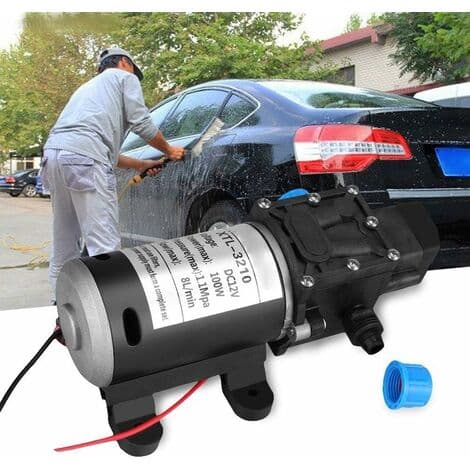 RV Vattenpump 12V DC 12V 60W 130FT 6L/min Högtrycksvattenpump Membran Primer Pump RV Vattenpump (Spänning: 12V)[qb]