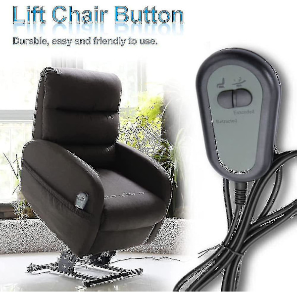 Elektrisk Recliner Fjernkontroll Abs 2 Knapper Manuell Kontroll For Recliner Stol Sofa Elektrisk Løftestol Seng Avslapningsmassasjebord Wuqx