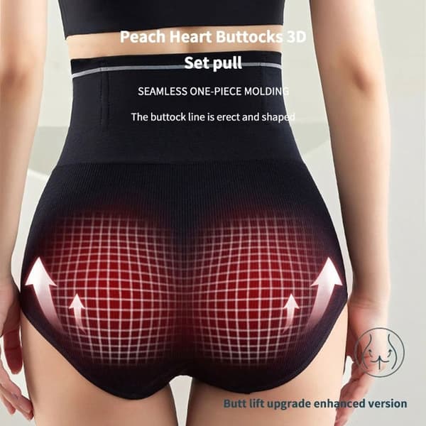Högmidjade Tights med Butt Lifting Effekt M Svart[BT} Black M