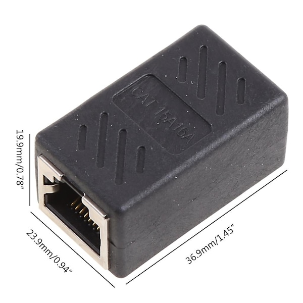 Rj45 Lan-stik Adapter Kobling Lan-forlænger Skærmede Tilslutninger Bredbånd