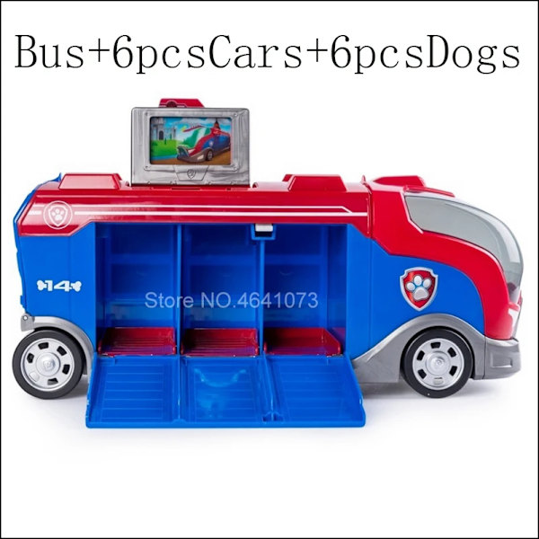 Ny Paw Patrol Plane Patrol Actionfigur Model Lookout Tower Rescue Bus Puppy Dog Jule Børn Legetøj Julegave Silver