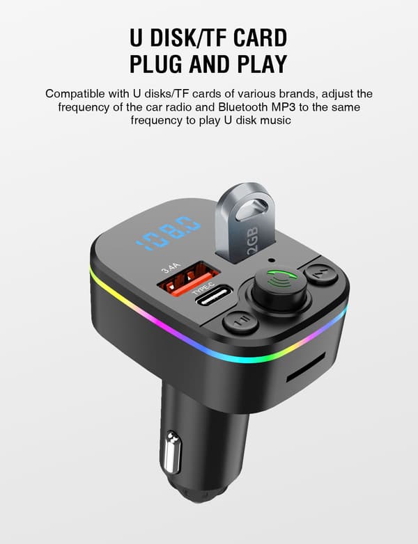 Bluetooth FM-sändare för bil