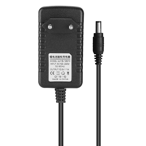 Multi 12,6V/1A adaptiv lithium batteri oplader 100-240V indgang - EU stik