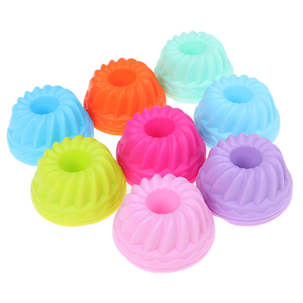 12 st/set Bakform Silikon Pudding Cupcake Muffin Gör B