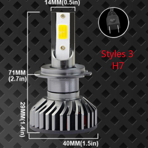 2PCS 6000K LED-strålkastare 24000LM 3570 Chip 110W LED H7 - Perfet