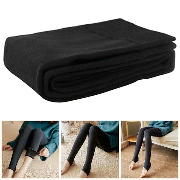 1/2 Mode Kvinders Fleeceforet Strømpebukser Termiske Strømpebukser Yderbeklædning Sort 200g Step fødder Black 200g Step feet 1 Pc