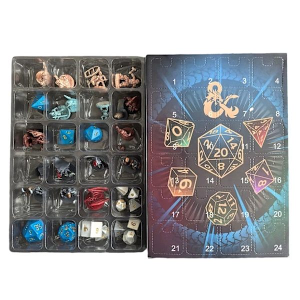 Julkalender för Dungeons & Dragons 2024 - 24 Dagar Julklappsräknare Blind Box Julklapp Överraskning