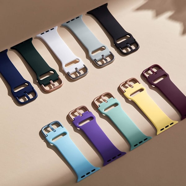 Kompatibel med Apple Watch Band 49/45/44/42/41/40/38mm (42/44/45/49mm, Gul-Vit) GulVit YellowWhite 42/44/45/49 mm