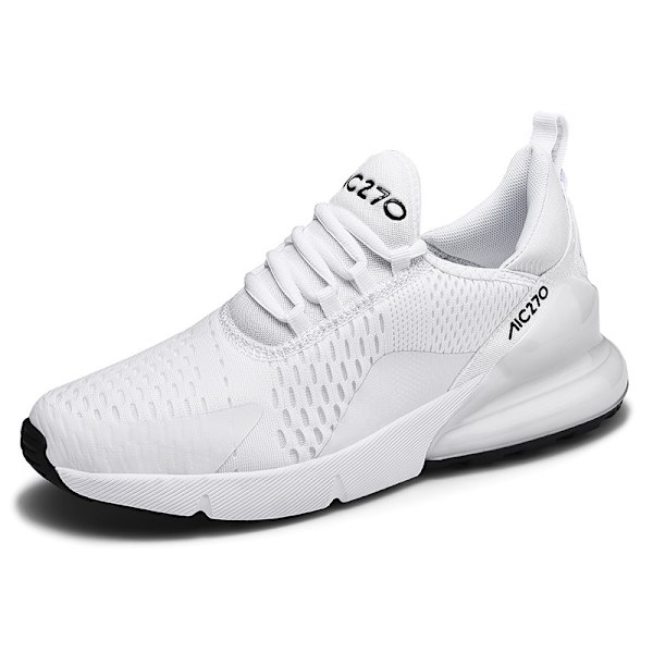 Herr Air Sports löparskor Andningsbara Sneakers Skor Max 270 Vit White 43