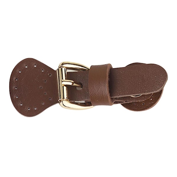 1 set väska stängning spänne läder snäppspänne magnet spänne magnetlås för handväskor brun Brown 8.00X3.00X1.00CM