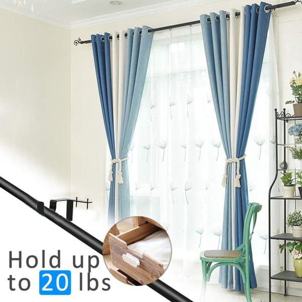 Gardinstångsfäste Gardinstångshållare SVART 2ST 2ST Svart Black 2Pcs-2Pcs