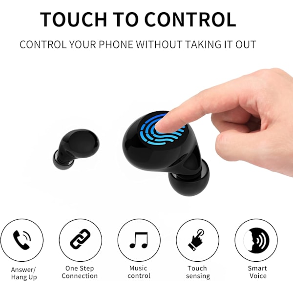 Coola trådlösa hörlurar Bluetooth 5.0 hörlurar med mikrofon - spel/musikläge
