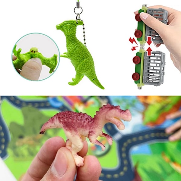 Dinosaurie Adventskalender för Barn 2024, 24 Dagars Nedräkning Dino Kalender Leksak, Adventskalender, Julgåva