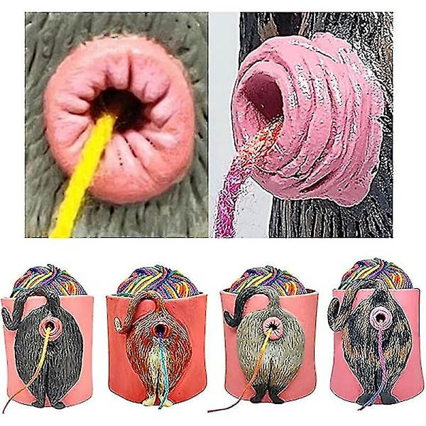 Garn skål för stickning Rolig katt rumpa garn skål husdjur älskare stickare virkare gåvor Q1