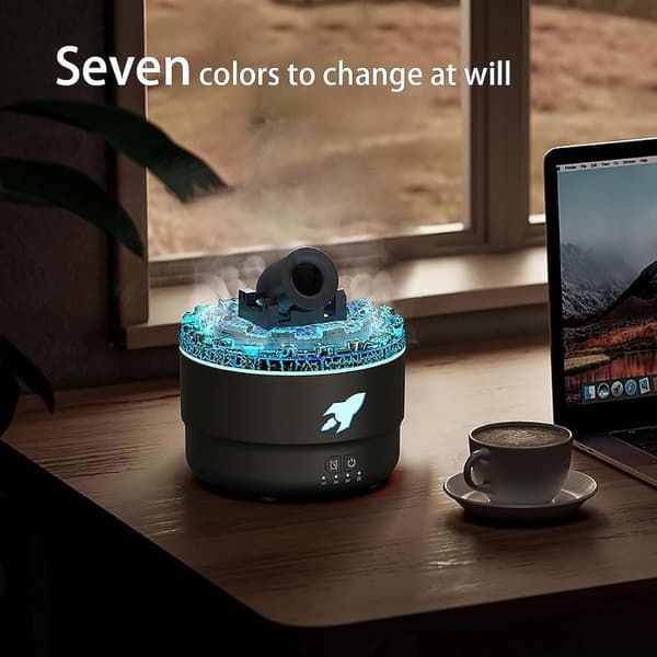 Ultralyd Luftfukter 280ml Aroma Diffuser 2 Tåkemoduser LED Nattlys for Hjem Soverom Kontor