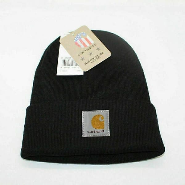 Unisex Akryl Watch Hat Mössa Vinter Stickad Mössa Autentisk A18 Herr Dam Black